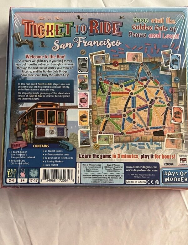 Ticket to Ride San Francisco Game Alan R. Moon Asmodee Days of Wonder 2022_1 Ticket to Ride San Francisco Game Alan R. Moon Asmodee Days of Wonder 2022