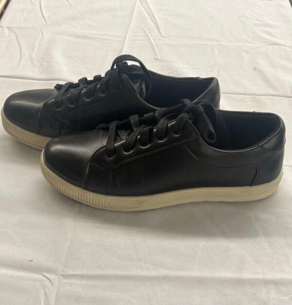 Joshua lace-up fashion sneaker, Boys 3.5c, Black Leather