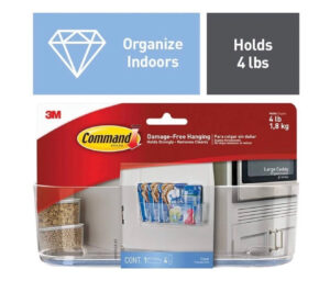 Command Large Caddy, Organize Damage-Free, 1 caddy, 4 strips (HOM-15)_0 Command Large Caddy, Organize Damage-Free, 1 caddy, 4 strips (HOM-15)