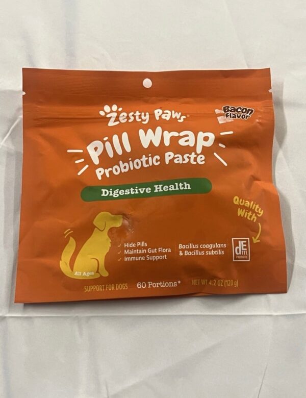Zesty Paws Pill Wrap Probiotic Paste Bacon Flavor for Dogs - Immune & Digestive_1 Zesty Paws Pill Wrap Probiotic Paste Bacon Flavor for Dogs - Immune & Digestive