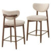 upholstered mid-century modern counter stools( set of 2)_0 upholstered mid-century modern counter stools( set of 2)