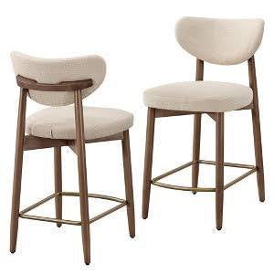 upholstered mid-century modern counter stools( set of 2)_0 upholstered mid-century modern counter stools( set of 2)