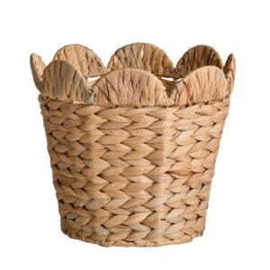 Better Homes & Gardens Medium Round Scalloped Rim Water Hyacinth Basket